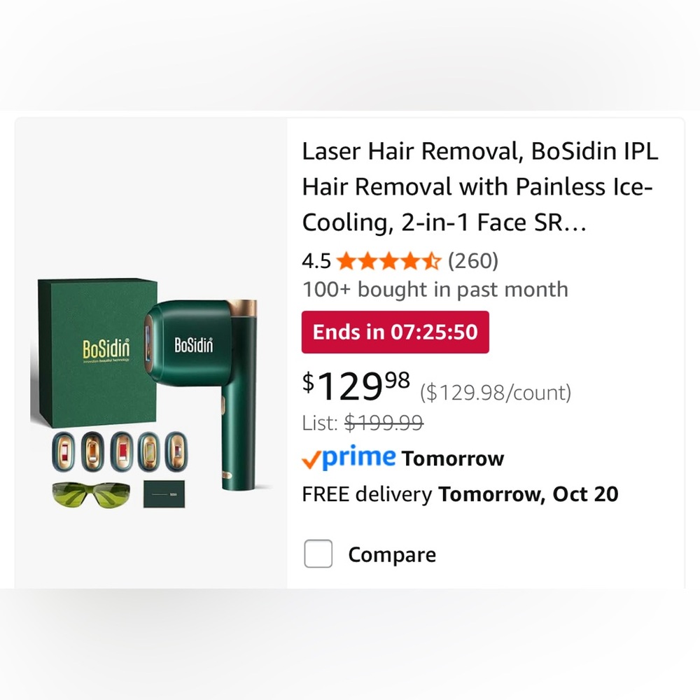 BoSidin Laser Hair Removal Device - Green